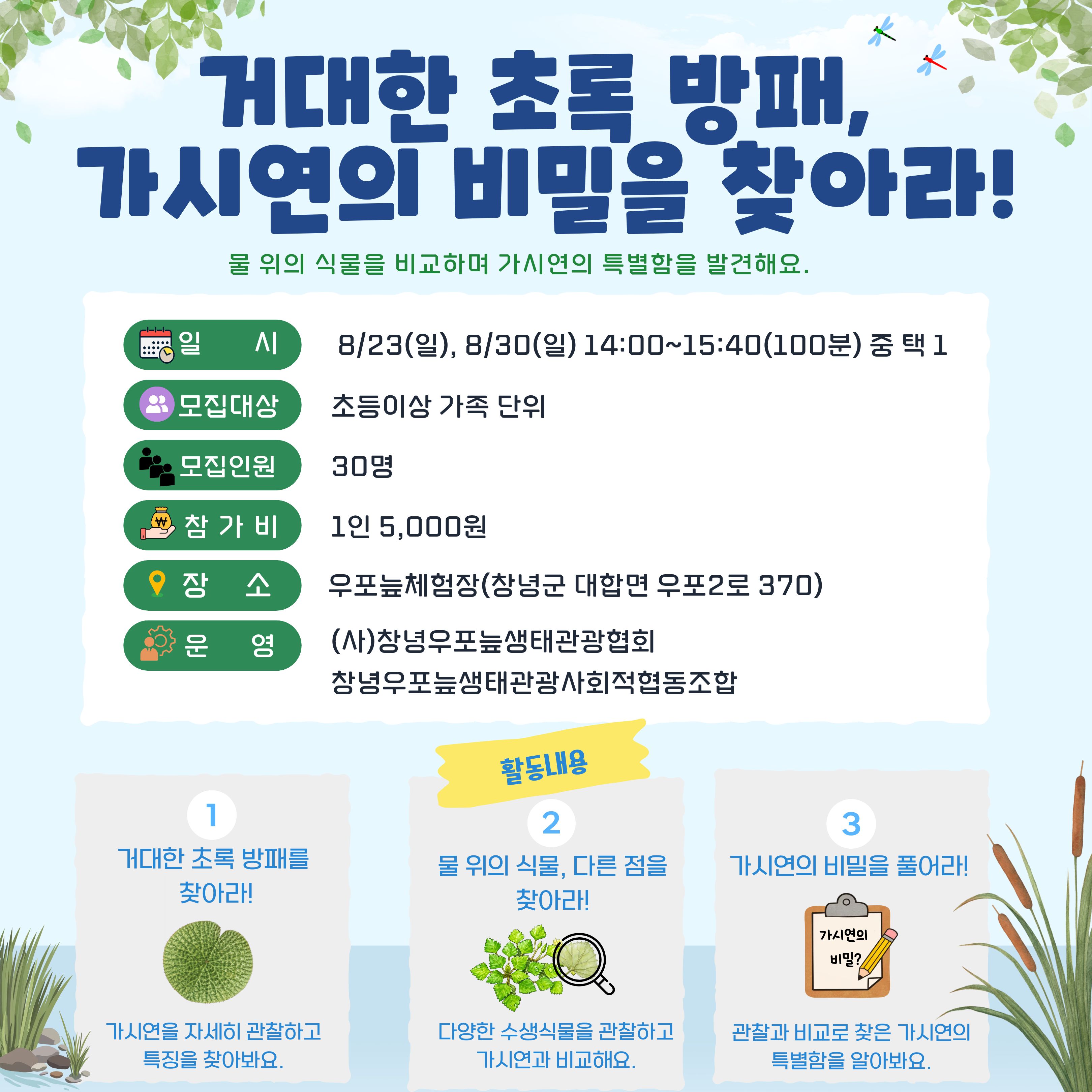 거대한 초록방패, 가시연의 비밀을 찾아라!